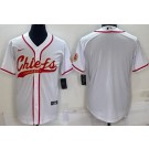 Men's Kansas City Chiefs Blank White Baseball Jersey