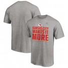 Men's Kansas City Chiefs Gray 2020 NFL Playoffs Bound Shift T Shirt