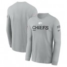 Men's Kansas City Chiefs Gray 2024 Salute To Service Long Sleeve T Shirt