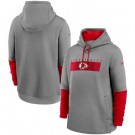 Menбпs Kansas City Chiefs Gray Playbook Performance Pullover Hoodie