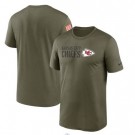 Men's Kansas City Chiefs Olive 2022 Salute to Service Legend Team T Shirt