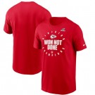 Men's Kansas City Chiefs Red 2020 NFL Playoffs Bound Shift T Shirt 210112