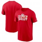 Men's Kansas City Chiefs Red 2021 AFC West Division Champions Trophy Collection T-Shirt