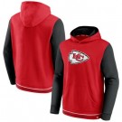 Men's Kansas City Chiefs Red Black Block Party Pullover Hoodie