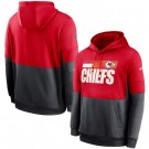 Men's Kansas City Chiefs Red Charcoal  Sideline Impact Lockup Performance Pullover Hoodie