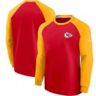 Men's Kansas City Chiefs Red Historic Raglan Crew Performance Sweater