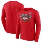 Men's Kansas City Chiefs Red Printed Long T Shirt 302416