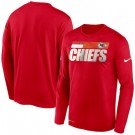 Men's Kansas City Chiefs Red Sideline Impact Legend Performance Long Sleeves T Shirt 621