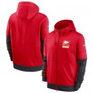 Men's Kansas City Chiefs Red Sideline Impact Lockup Performance Full Zip Pullover Hoodie