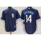 Men's Kansas City Royals #14 Jac Caglianone Navy 2022 City Connect Cool Base Jersey
