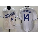 Men's Kansas City Royals #14 Jac Caglianone White Limited Jersey