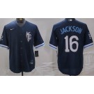 Men's Kansas City Royals #16 Bo Jackson Navy City Cool Base Jersey