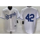 Men's Kansas City Royals #42 Jackie Robinson White Cool Base Jersey