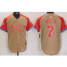Men's Kansas City Royals #7 Bobby Witt Jr Gray 2024 All Star Limited Jersey