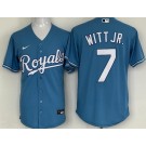 Men's Kansas City Royals #7 Bobby Witt Jr Light Blue Cool Base Jersey