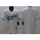 Men's Kansas City Royals Blank Royal White Cool Base Jersey