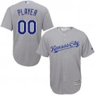 Men's Kansas City Royals Customized Gray Cool Base Jersey