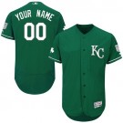 Men's Kansas City Royals Customized Green Celtic FlexBase Jersey