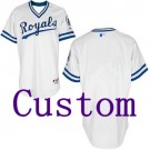 Men's Kansas City Royals Customized White 1974 Turn Back The Clock Jersey