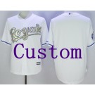 Men's Kansas City Royals Customized White Gold 2015 Champions Cool Base Jersey