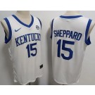 Men's Kentucky Wildcats #15 Reed Sheppard White College Basketball Jersey