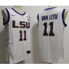 Men's LSU Tigers #11 Hailey Van Lith White College Basketball Jersey