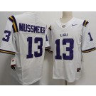 Men's LSU Tigers #13 Garrett Nussmeier White FUSE College Football Jersey
