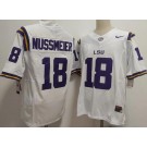 Men's LSU Tigers #18 Garrett Nussmeier Limited White College Football Jersey