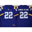 Men's LSU Tigers #22 Clyde Edwards Helaire Purple College Football Jersey