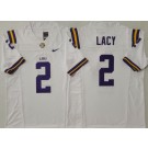 Men's LSU Tigers #2 Kyren Lacy White College Football Jersey