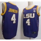 Men's LSU Tigers #4 Flau'jae Johnson Purple College Basketball Jersey