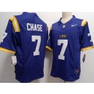 Men's LSU Tigers #7 Ja'Marr Chase Purple FUSE College Football Jersey
