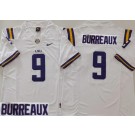 Men's LSU Tigers #9 Joe Burrow Burreaux White FUSE College Football Jersey