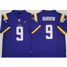 Men's LSU Tigers #9 Joe Burrow Purple FUSE College Football Jersey