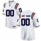Men's LSU Tigers Customized White College Football Jersey