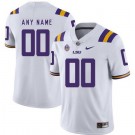 Men's LSU Tigers Customized White Rush College Football Jersey