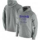 Men's LSU Tigers Gray Football Oopty Oop Club Fleece Pullover Hoodie