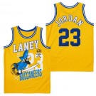 Men's Laney High School #23 Michael Jordan Yellow Buccaneers Remix Basketball Jersey