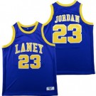 Men's Laney High School Bucs #23 Michael Jordan Blue Basketball Jersey