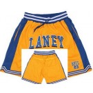 Men's Laney High School Bucs #23 Michael Jordan Yellow Just Don Shorts
