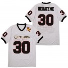 Men's Las Vegas Outlaws #30 Rod Smart He Hate Me White Football Jersey