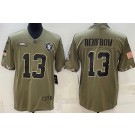 Men's Las Vegas Raiders #13 Hunter Renfrow Limited Olive 2022 Salute To Service Jersey