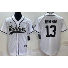 Men's Las Vegas Raiders #13 Hunter Renfrow White Baseball Jersey