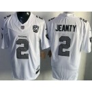 Men's Las Vegas Raiders #2 Ashton Jeanty Limited White Fashion FUSE Vapor Jersey