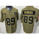 Men's Las Vegas Raiders #89 Brock Bowers Limited Green 2025 Salute To Service Jersey
