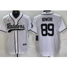 Men's Las Vegas Raiders #89 Brock Bowers Limited White Fashion Baeball Jersey