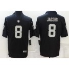 Men's Las Vegas Raiders #8 Josh Jacobs Limited Black Vapor Jersey
