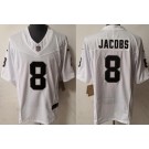 Men's Las Vegas Raiders #8 Josh Jacobs Limited White FUSE Vapor Jersey
