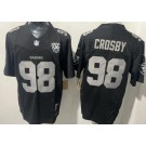 Men's Las Vegas Raiders #98 Maxx Crosby Limited Black 65th Fashion Vapor Jersey