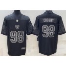 Men's Las Vegas Raiders #98 Maxx Crosby Limited Black RFLCTV Jersey
